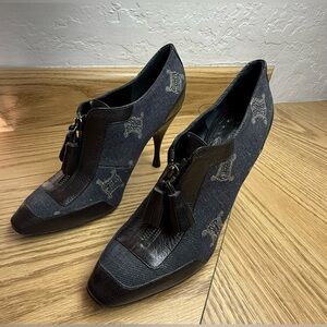 Celine Brown Stiletto Booties